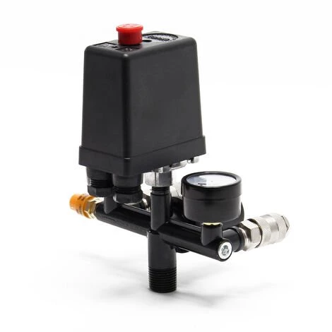 WILTEC Régulateur De Pression Avec Pressostat Pour Compresseur Pressostat 2 Afficheurs – Image 3