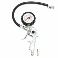WILTEC Pistolet De Gonflage Air Comprimé 0-16 Bars Jauge De Pression Air Pneu De Voiture Moto Pneumatique