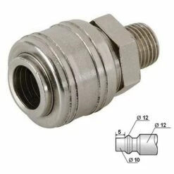 SILVERLINE COUPLEUR RAPIDE TYPE EURO LINE FILETE MALE 1/4 BSP