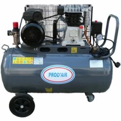 PRODAIR Compresseur 200 Litres 4 CV 10 Bars Lubrifié Courroie Sur Roues