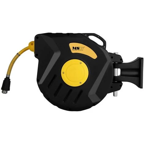 MSW Enrouleur De Tuyau Air Comprimé Dévidoir Tuyau Pneumatique PVC 20 M Raccord ¼" – Image 2