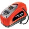 BLACK & DECKER Gonfleur-Compresseur Filaire - 11 Bars - 160 PSI - 220 V Ou Allume-cigare 12V - Fourni Avec 1 Aiguille Et 2 Embouts (ASI300-QS)