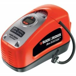 BLACK & DECKER Gonfleur-Compresseur Filaire - 11 Bars - 160 PSI - 220 V Ou Allume-cigare 12V - Fourni Avec 1 Aiguille Et 2 Embouts (ASI300-QS)