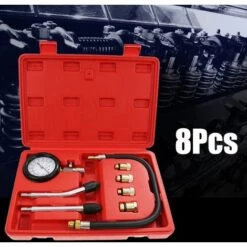 OOBEST Kit De 8 Testeur De Compression Compressiomètre Moteur Essence Cylindre
