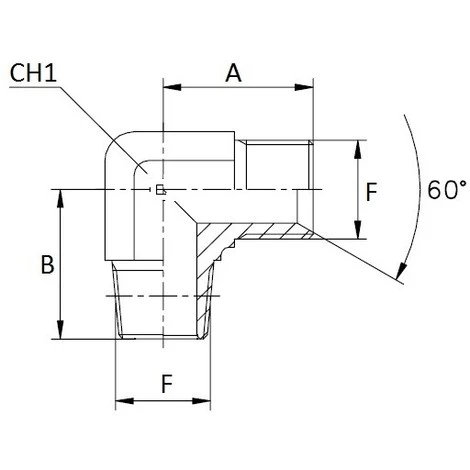 LEM SELECT Adaptateur Mâle Coudé 90 ° Fileté 1/4" â Image 2