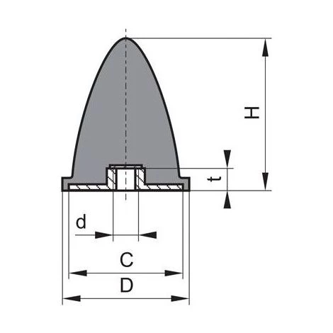OI Silent Bloc Caoutchouc GP EP 50x67 M8