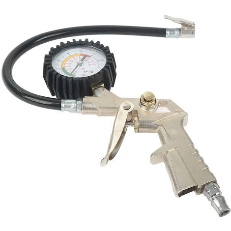OOBEST Manomètre De Pression Gonfleur Pour Pneu Voiture Motocyclette Noir