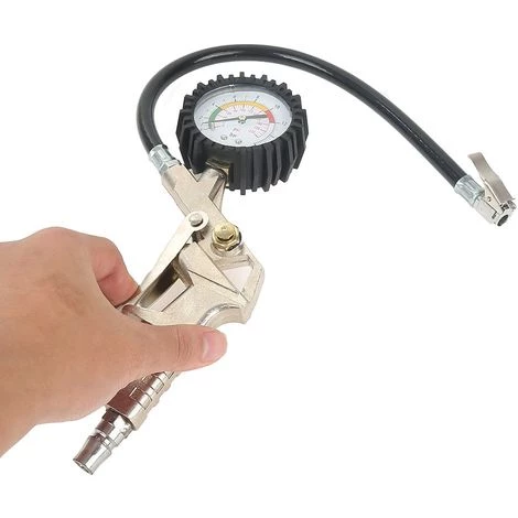 OOBEST Manomètre De Pression Gonfleur Pour Pneu Voiture Motocyclette Noir â Image 4