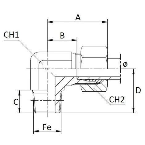 LEM SELECT Raccord Coudé 90° Mâle 1/4" X Ø10 â Image 2