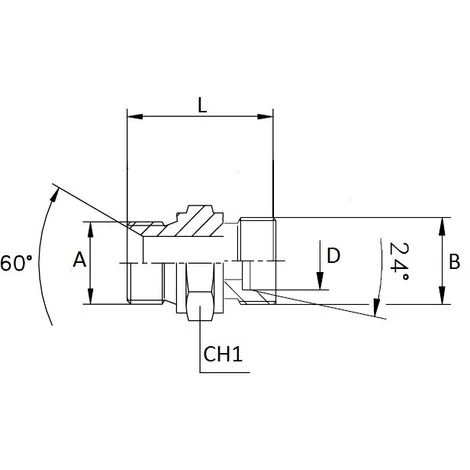 LEM SELECT Raccord De Jonction 24° Mâle Mâle 3/8"-16X1,5 (Lot De 5) â Image 2