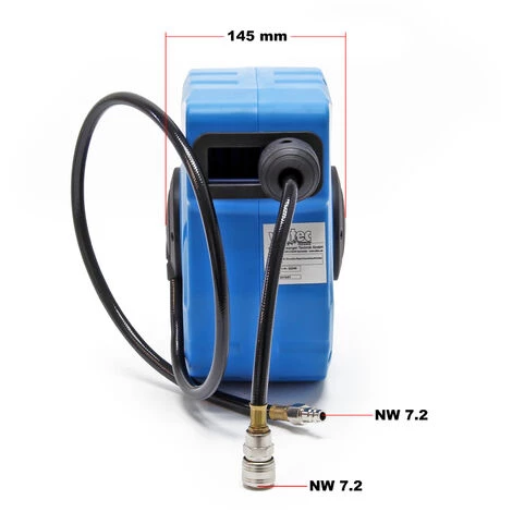 WILTEC Enrouleur Automatique Tuyau à Air Comprimé 10m+1m Support Mural Pivotable 180° Dévidoir Pneumatique â Image 2