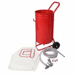 WILTEC Sableuse Mobile Capacité 30L Unité De Sablage Sur Roulettes Avec Accessoires Sablage Surface