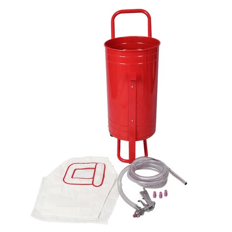 WILTEC Sableuse Mobile Capacité 30L Unité De Sablage Sur Roulettes Avec Accessoires Sablage Surface – Image 2