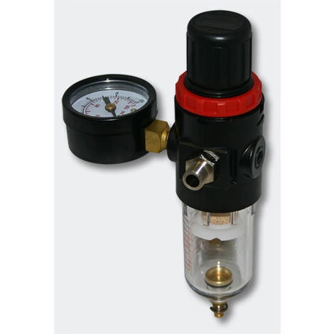 Bc-elec - TC-20T Mini-Compresseur Aérographe Modèle AS186 Avec Réservoir D'air Et Régulateur - Noir – Image 5