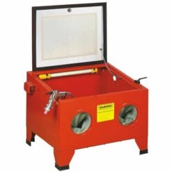 Varan Motors - NESB-09-B Cabine De Sablage, Sableuse à Manchons Microbilleuse 90 Litres Avec Accessoires - Rouge