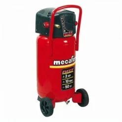 MECAFER Compresseur D'air Vertical 50 L Sans Huile 2CV 10 Bars FIFTY