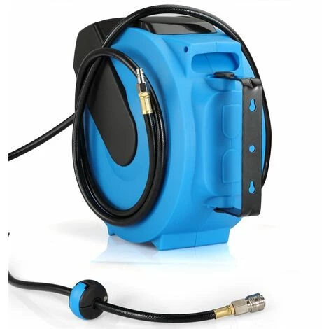 DEUBA Dévidoir Enrouleur Tuyau Air Comprimé Arrosage 20m Raccord Rapide 1/4" Jardin – Image 3