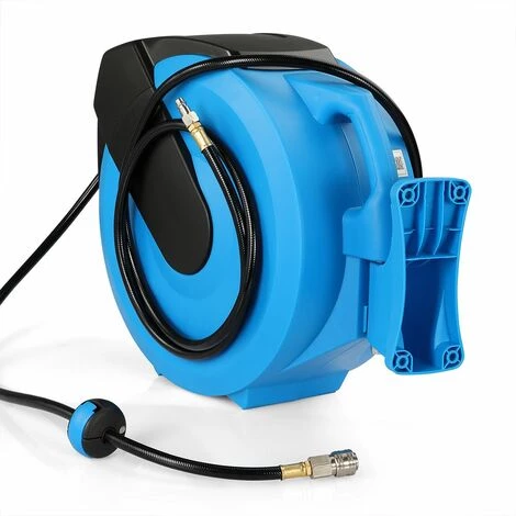 DEUBA Dévidoir Enrouleur Tuyau Air Comprimé Arrosage 30m Raccord Rapide 1/4" Jardin – Image 3