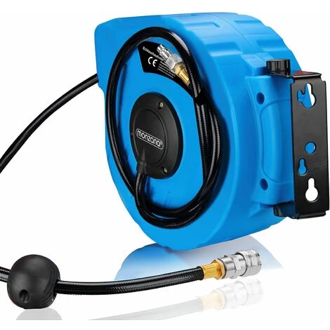 DEUBA Dévidoir Enrouleur De Tuyau à Air Comprimé 10m - Raccord Rapide 1/4" – Image 5