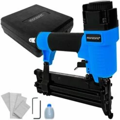 MONZANA 2 En 1 Cloueuse-agrafeuse Pneumatique - Coffret Huile Et Sets De Clous Agrafes Inclus