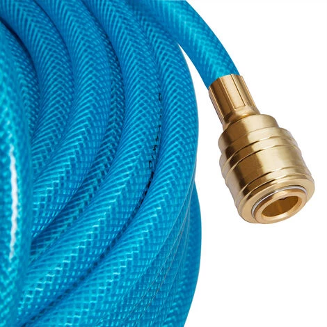 DEUBA Tuyau à Air Comprimé 10, 15, 30m Résistant Max 15 Bar Raccord Rapide 1/4" Tuyau Pour Appareils Pneumatiques Bricolage Atelier 15 Meter (de) – Image 4