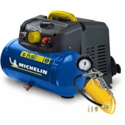 Compresseur Michelin 6 Litres 1,5 Cv Fonctionne Sans Huile + Kit De Gonflage