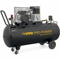 Compresseur à Courroie Professionnel 230V 200 L 4 CV 3 KW VITO PRO-POWER 2800 Tr/min AIR 400 L/min