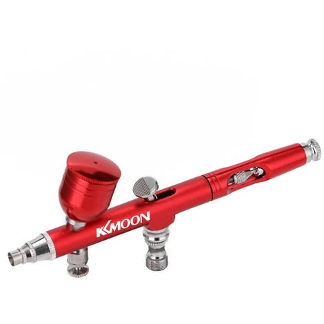 Kkmoon Taille Mini Portable Pompe De Pulverisation Pen Set Compresseur D'Air Pour Art Craft Peinture Gateau De Pulverisation Modele Airbrush Kit, Rouge