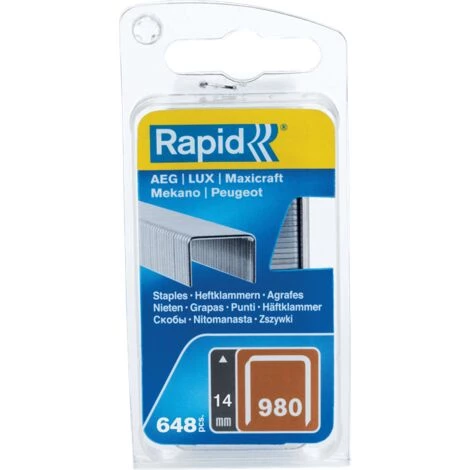 AGRAFES 980/14mm Galva Blister Etroit 648 RAPID – Image 2