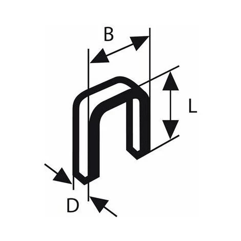 Bosch Professional Agrafe TK40 25G 1,2 Mm, 25 Mm, Galvanisé