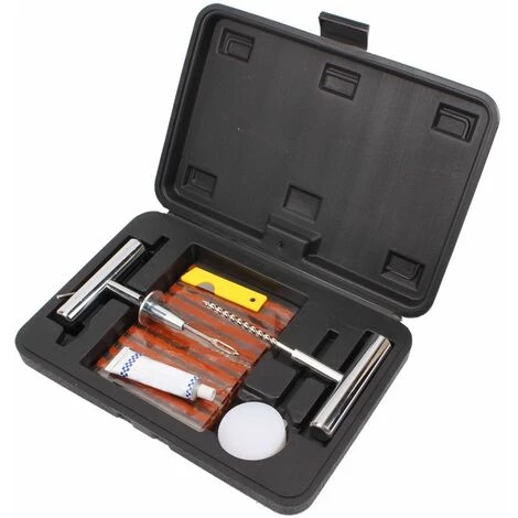 JEOBEST®Set Outil Réglage Pneu Kit De Réparation Crevaison Plat Urgence Tubeless Bougie - Noir-argent â Image 4