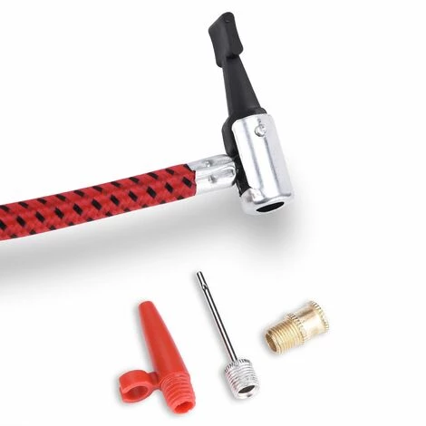 DEUBA Pompe à Double Cylindre En Acier Manomètre Max 7 Bars Vélo Pneus Moto Matelas 2 X 100mm Zylinder (de) – Image 5