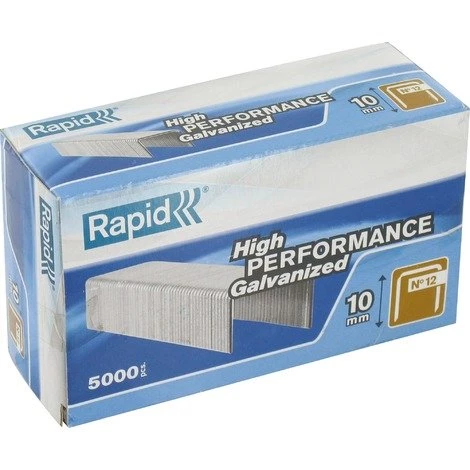 Agrafe N°12 Rapid Agraf - Hauteur 10 Mm - 5000 Agrafes