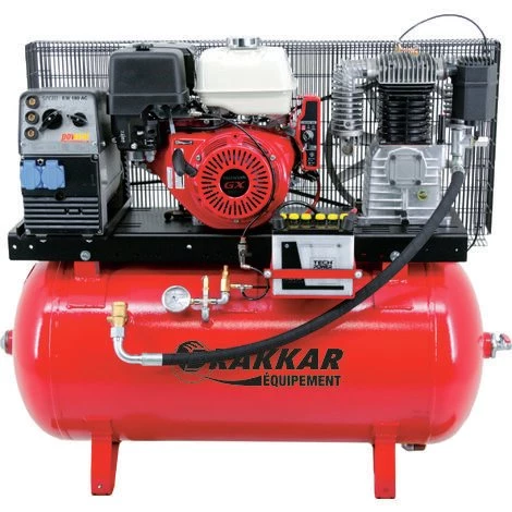 DRAKKAR EQUIPEMENT Compresseur Thermique - Air + Elec 220v + Soudure
