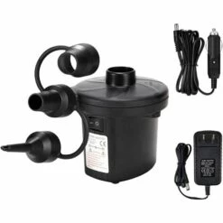 LITZEE Pompe à Air électrique , Pompe électrique Pour Maison Et Voiture , Pompe électrique De Gonflage Et De Dégonflage 2 En 1 Avec 3 Buses D'air