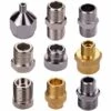 HAPPYSHOPPING 9 Pieces D'adaptateur Universel Pour Aerographe Professionnel Ensemble Pistolet De Pulverisation Portable Compagnon De Toilette Rinçage Sous Pression
