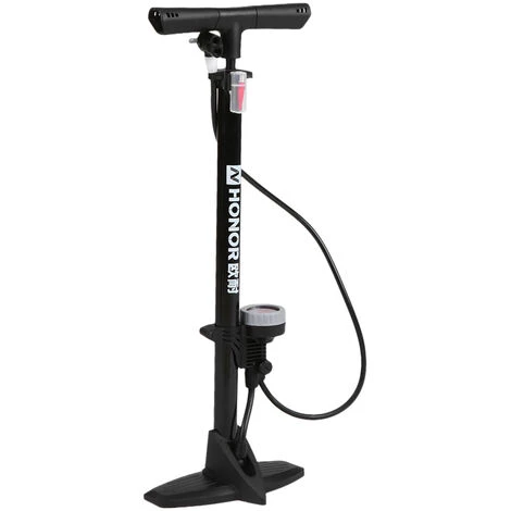 ASUPERMALL Gonfleur De Pneu De Pompe A Pied De Bicyclette Avec La Pompe A Air De Velo De Velo De Jauge – Image 3