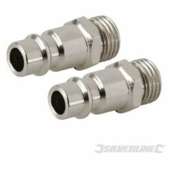 SILVERLINE Coupleurs Euro à Baïonnette/filetage 1/4" BSP, 2 Pcs, 1-4 BSP