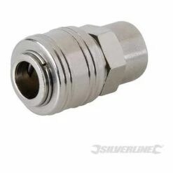 SILVERLINE Coupleur Rapide Euro Taraudage Pour Tuyau Air Comprimé, 1/4" BSP, 1-4 BSP