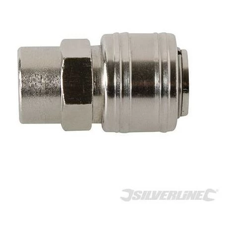 SILVERLINE Coupleur Rapide Euro Taraudage Pour Tuyau Air Comprimé, 1/4" BSP, 1-4 BSP – Image 2