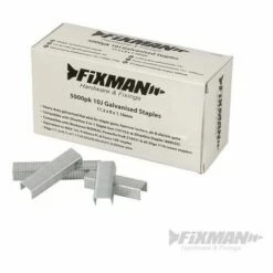 FIXMAN Agrafes Galvanisées 10J, 5 000 Pcs, 11,2 X 8 X 1,17 Mm, 11.2 X 8 X 1.17 Mm