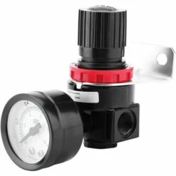 BRIDAY 1Pcs Régulateur De Pression D'Air, AR2000 G1 / 4 Compresseur à Commande Pneumatique Avec Manomètre