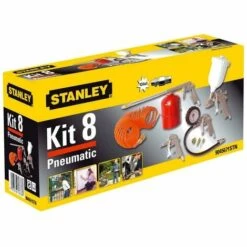 KIT 8 ACCESSOIRES STANLEY POUR COMPRESSEUR D'AIR PNEUMATIQUE GONFLAGE AÉROGRAPHE