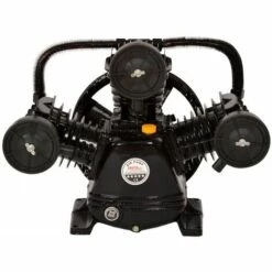 HUCOCO DCRAFT - Tête De Compression Nue - 3 Cylindres En Fonte - Avec Poulie - Pour Moteur 3 KW - Débit 360 L/min - Noir