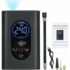 KKMOON Gonfleur Compresseur D'Air Portatif 150Psi Electrique Pompe A Air Avec Usb Manometre Led Rechargeable 4000Mah Banque D'Alimentation D'Arret Automatique