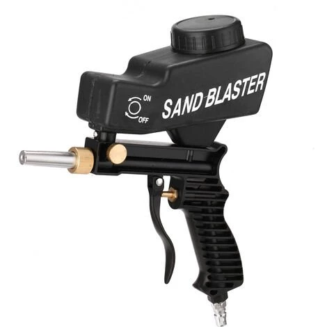 HAPPYSHOPPING Pistolet De Sablage A Gravite Portable Ensemble De Sablage Pneumatique Sableuse Antirouille Petite Machine De Sablage Au Jet De Sable, Noir - Noir – Image 5