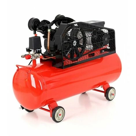HUCOCO DCRAFT - Compresseur à Huile - Capacité 100 L - Alimentation 230V/50Hz - Débit 480 L - Rouge – Image 4