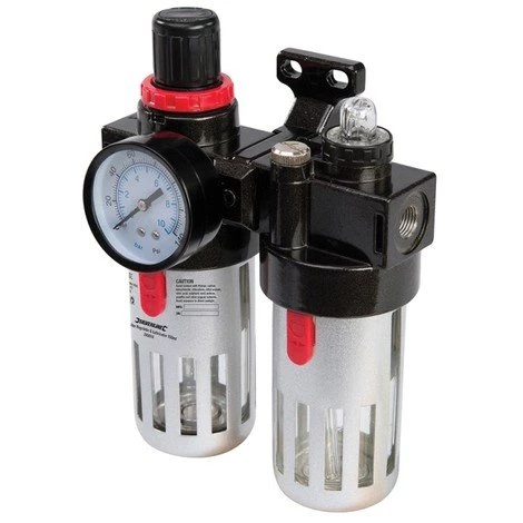 SILVERLINE Filtre Régulateur Lubrificateur Pour Air Comprimé - 150 Ml