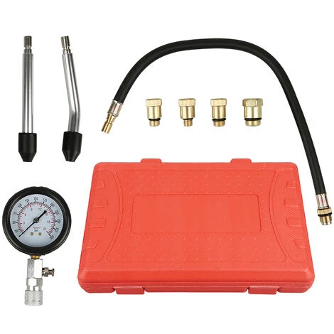 SKECTEN Moteurs Testeur De Compression, Automotive Coffret Testeur De Compression, Moteur Essence Outil De Diagnostic De Manomètre Avec Boîtier En Plastique – Image 2