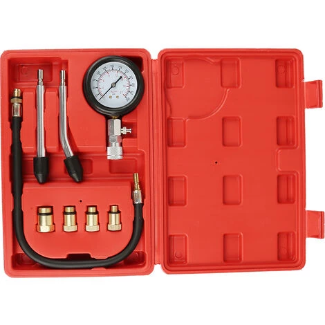 SKECTEN Moteurs Testeur De Compression, Automotive Coffret Testeur De Compression, Moteur Essence Outil De Diagnostic De Manomètre Avec Boîtier En Plastique – Image 3